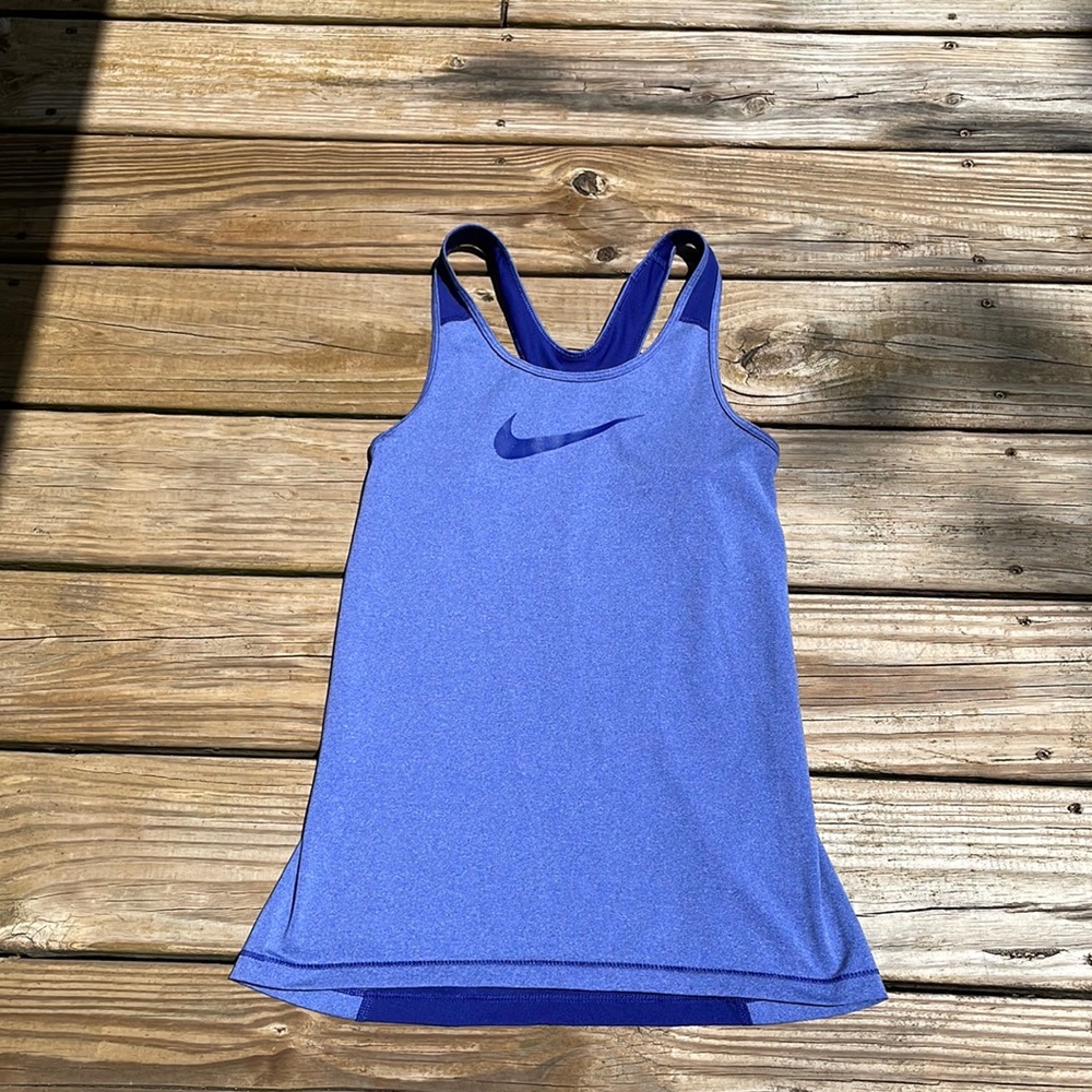 Nike Pro Dri-Fit Racerback Blue Tank Top Small